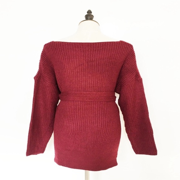 NEW! Wrap Sweater With Belt - Picture 2 of 3